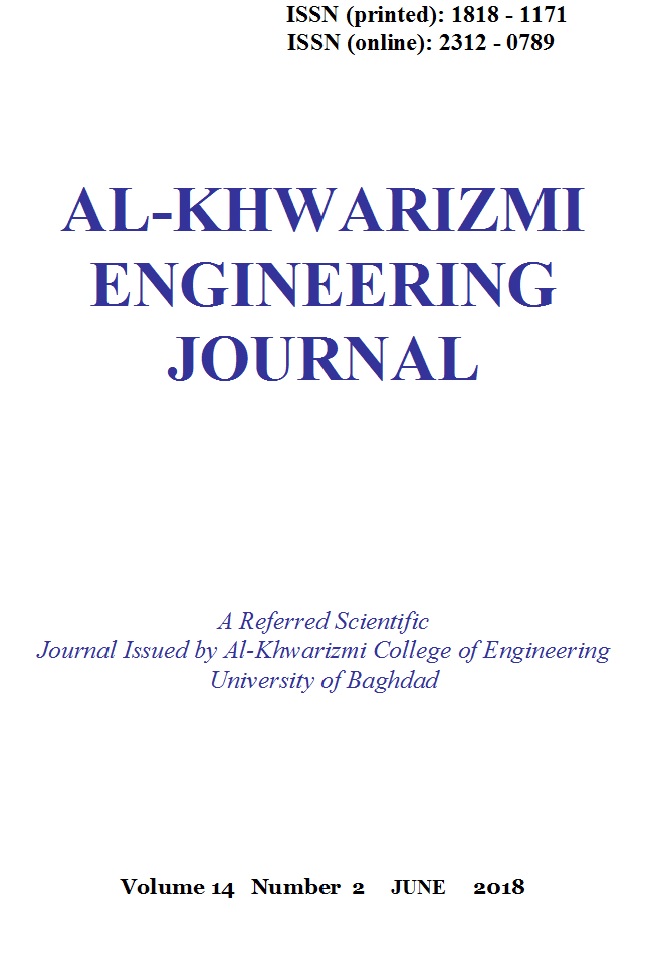 					View Vol. 14 No. 2 (2018): Al-Khwarizmi Engineering Journal
				