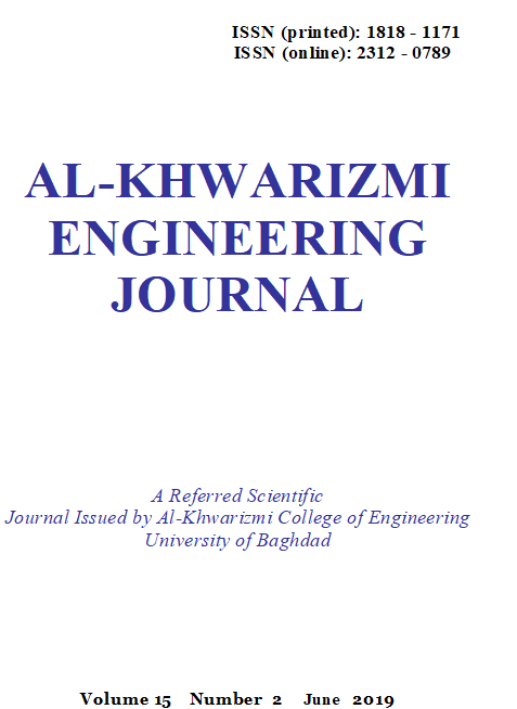 					View Vol. 15 No. 2 (2019): Al-Khwarizmi Engineering Journal
				