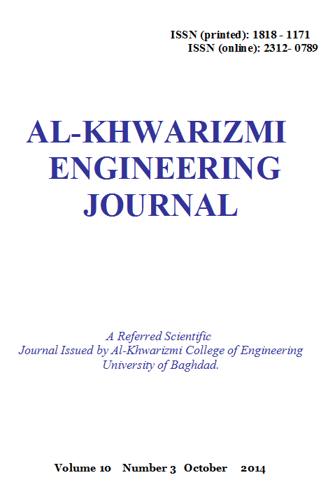 					View Vol. 10 No. 3 (2014): Al-Khwarizmi Engineering Journal
				