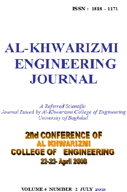 					View Vol. 6 No. 2 (2010): Al-Khwarizmi Engineering Journal
				