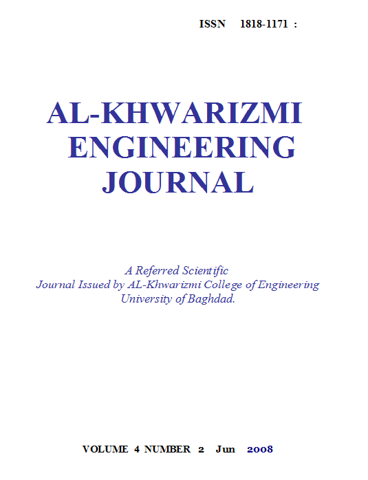 					View Vol. 4 No. 2 (2008): Al-Khwarizmi Engineering Journal
				