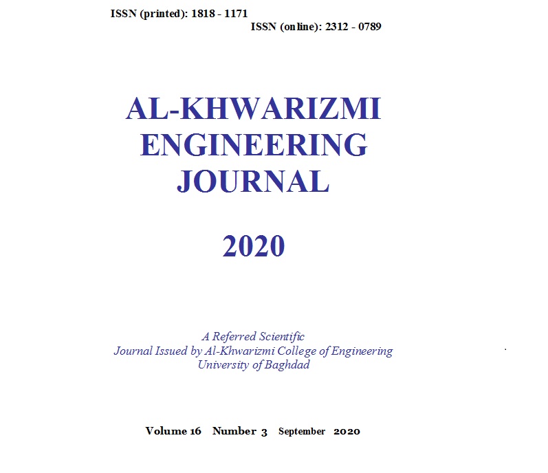					View Vol. 16 No. 3 (2020): Al-Khwarizmi Engineering Journal
				