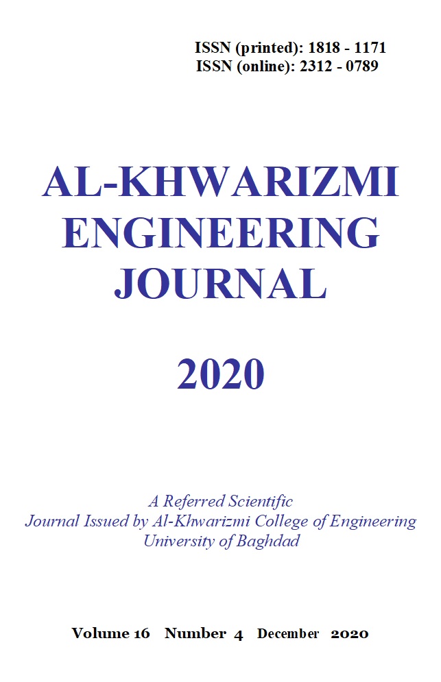 					View Vol. 16 No. 4 (2020): Al-Khwarizmi Engineering Journal
				