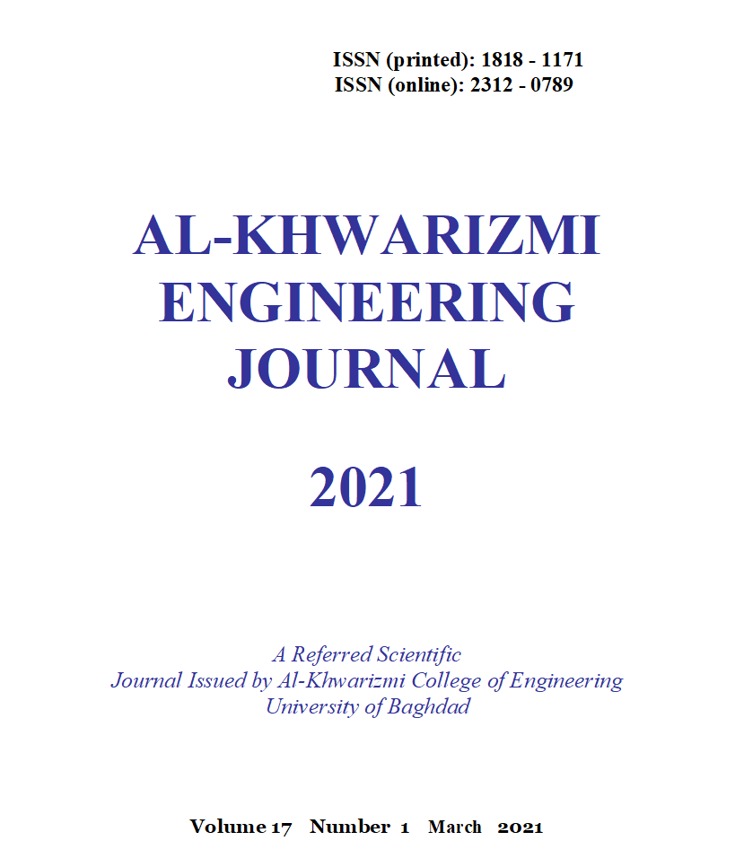 					View Vol. 17 No. 1 (2021): Al-Khwarizmi Engineering Journal
				
