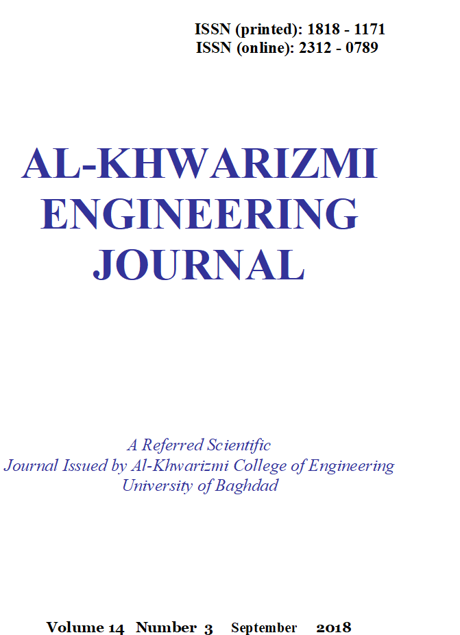 					View Vol. 14 No. 3 (2018): Al-Khwarizmi Engineering Journal, September, (2018)
				