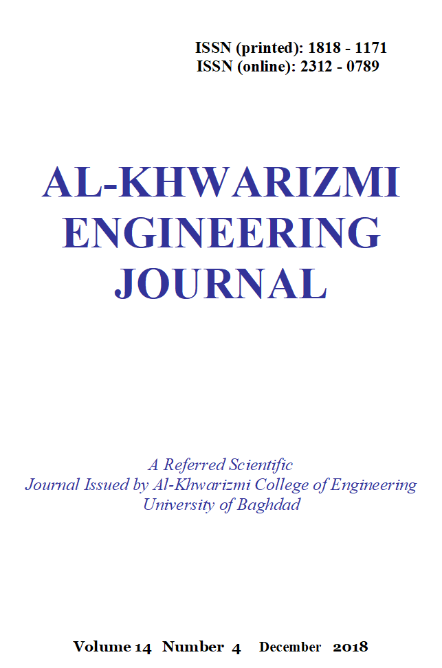 					View Vol. 14 No. 4 (2018): Al-Khwarizmi Engineering Journal, December, (2018)
				